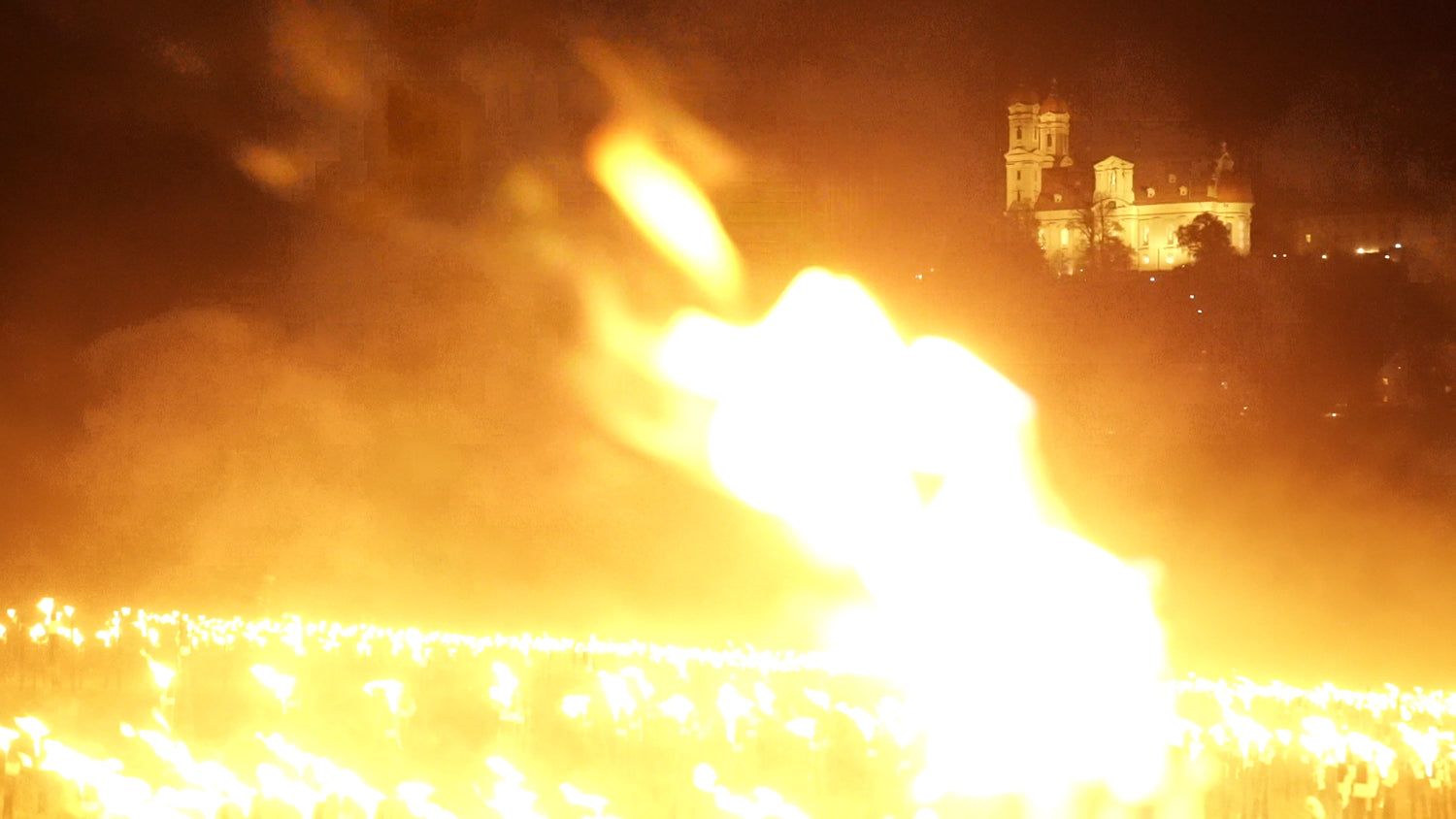 Closeup einer brennenden Fackel